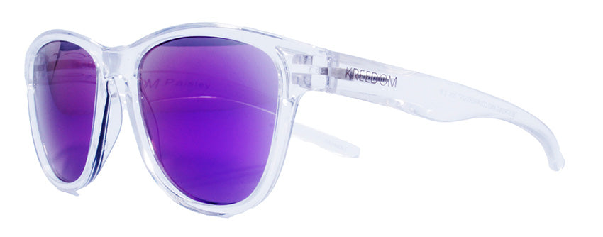 Gloss Crystal Clear / Smoke + Purple Mirror