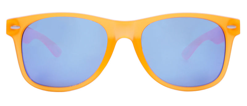 Matte Crystal Orange / Smoke + Blue Revo Mirror
