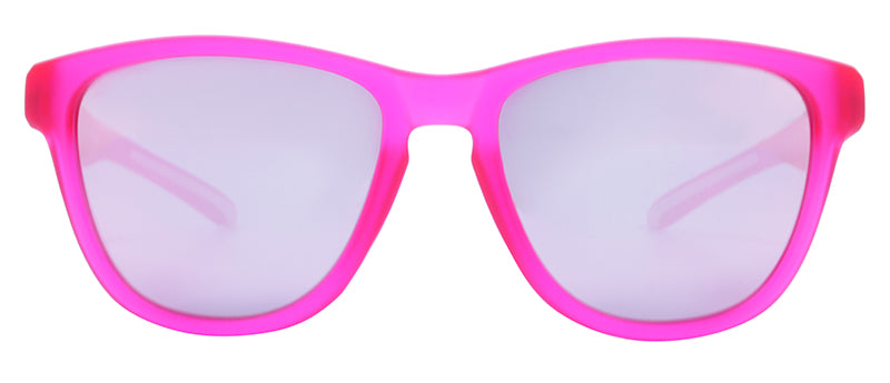 Matte Crystal Pink + Light Pink Temple / Smoke + Pink Revo Mirror
