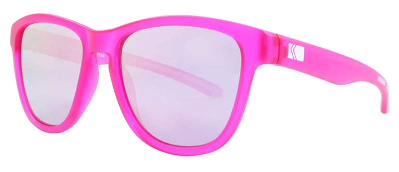 Matte Crystal Pink + Light Pink Temple / Smoke + Pink Revo Mirror