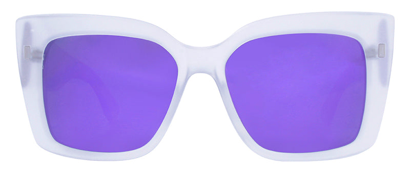 Matte Crystal Clear / Smoke + Purple Mirror