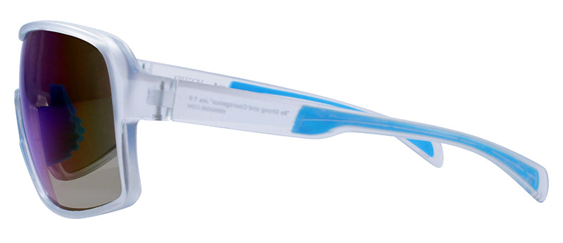 Matte Crystal Clear + Light Blue Rubber / Smoke + Ice Blue Mirror