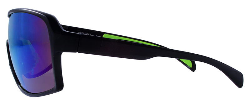Matte Black + Neon Green Rubber / Smoke + Yellow Mirror