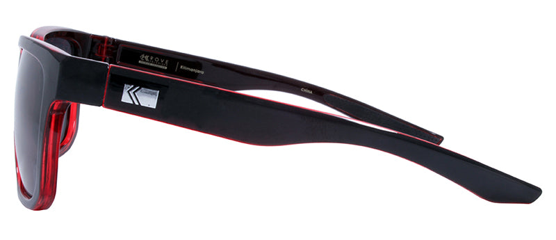 Gloss Black / Gloss Crystal Red / Black Rubber Temple Tip / Smoke