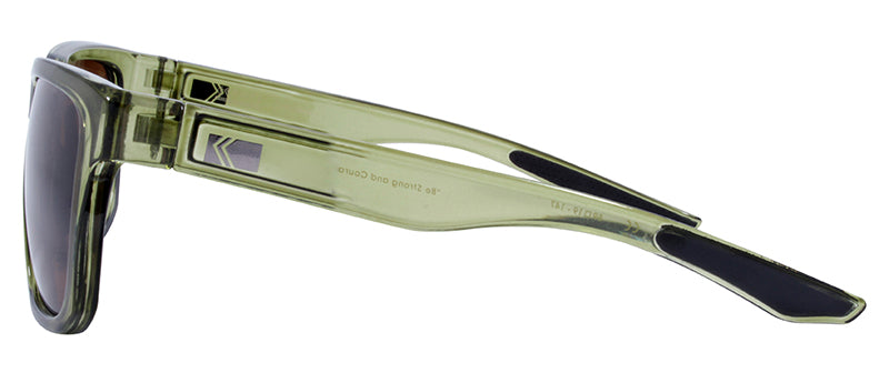 Gloss Crystal Green / Black Rubber Temple Tip / Brown