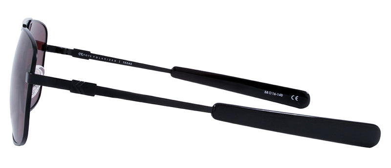Matte Black / Gloss Black Temple Tip / Rose