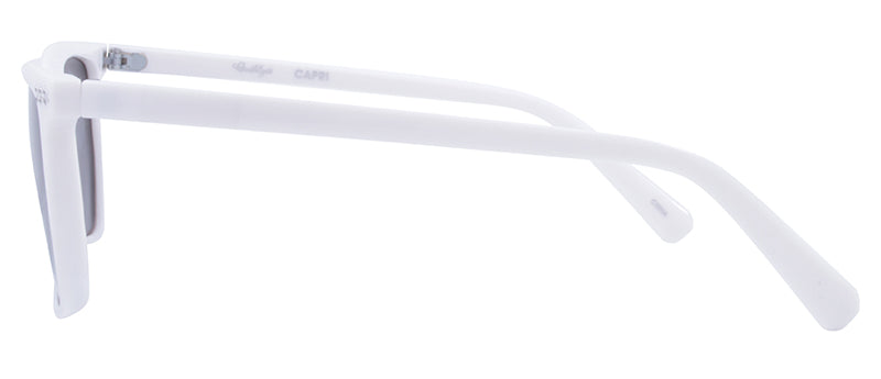 Gloss White / Diamonds + Silver Metal Decor / Smoke