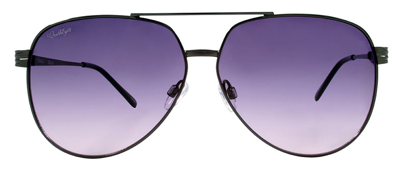 Gloss Demi Gunmetal / Gloss Black Temple Tip / Up Purple Down Pink