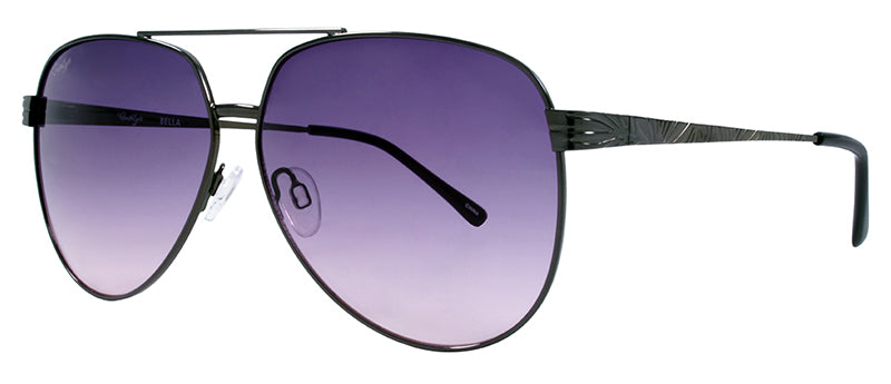 Gloss Demi Gunmetal / Gloss Black Temple Tip / Up Purple Down Pink