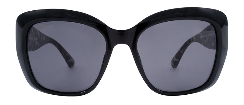 Gloss Black / Gloss Leopard Print Temple / Smoke