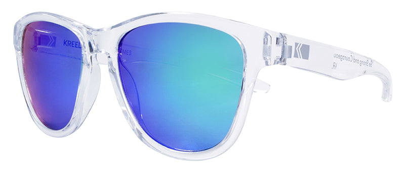 Gloss Crystal Clear / Smoke + Green Revo Mirror