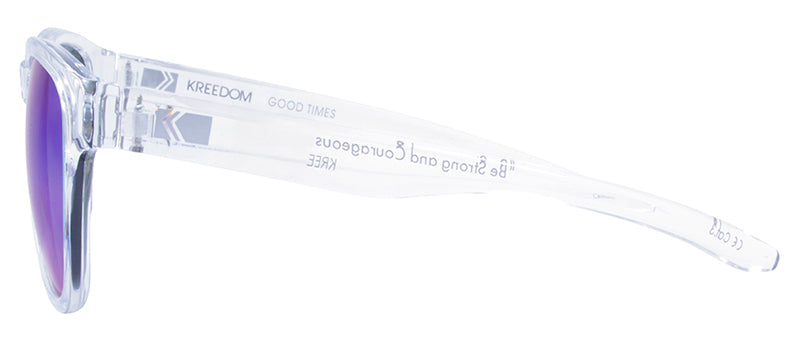Gloss Crystal Clear / Smoke + Green Revo Mirror