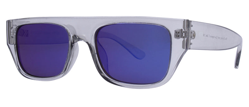 Gloss Crystal Grey / Green + Dark Blue Mirror