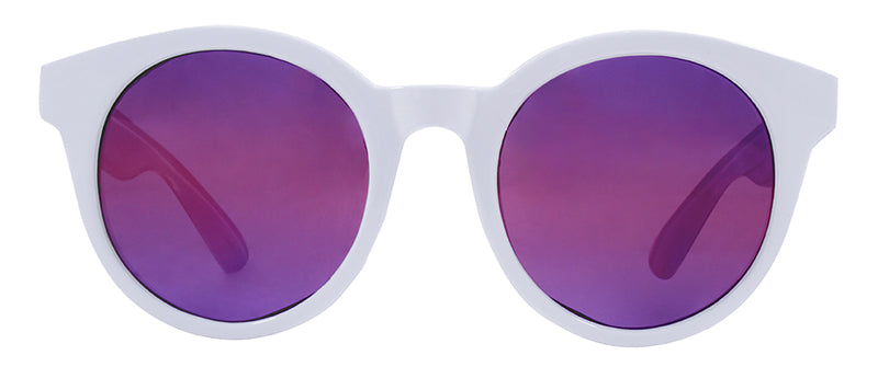 Gloss White Front / Gloss Clear + Tie Dye Print / Smoke + Pink Mirror