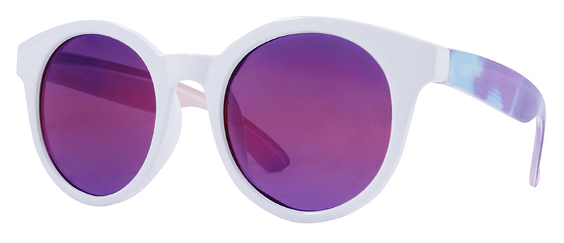 Gloss White Front / Gloss Clear + Tie Dye Print / Smoke + Pink Mirror