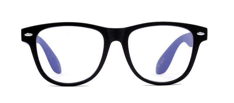 Matte Black + Dark Blue Temples