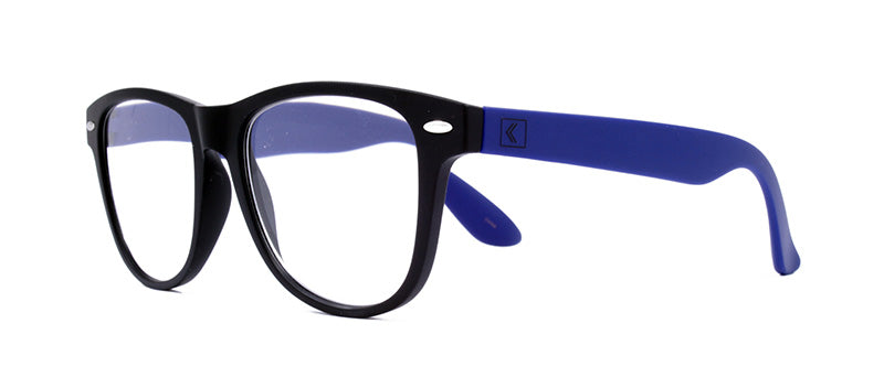 Matte Black + Dark Blue Temples