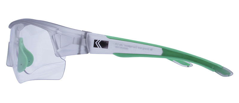 Matte Crystal Grey + Green Rubber / Clear