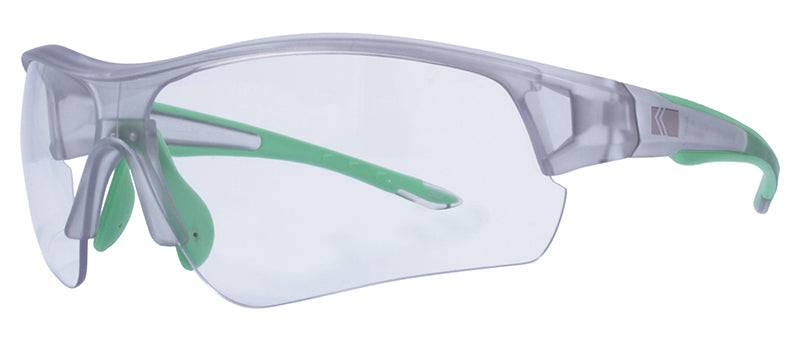 Matte Crystal Grey + Green Rubber / Clear
