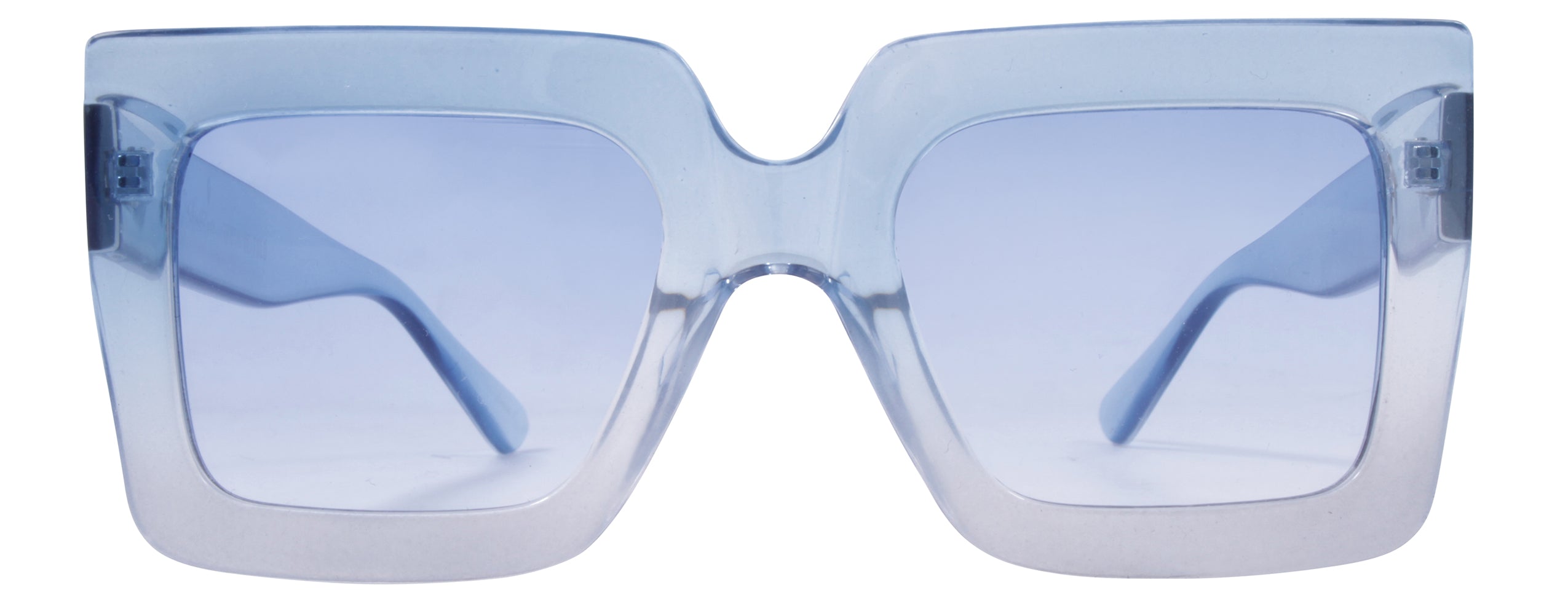 Gloss Crystal Blue fade to Pearl Blue + Silver / Gradient Blue
