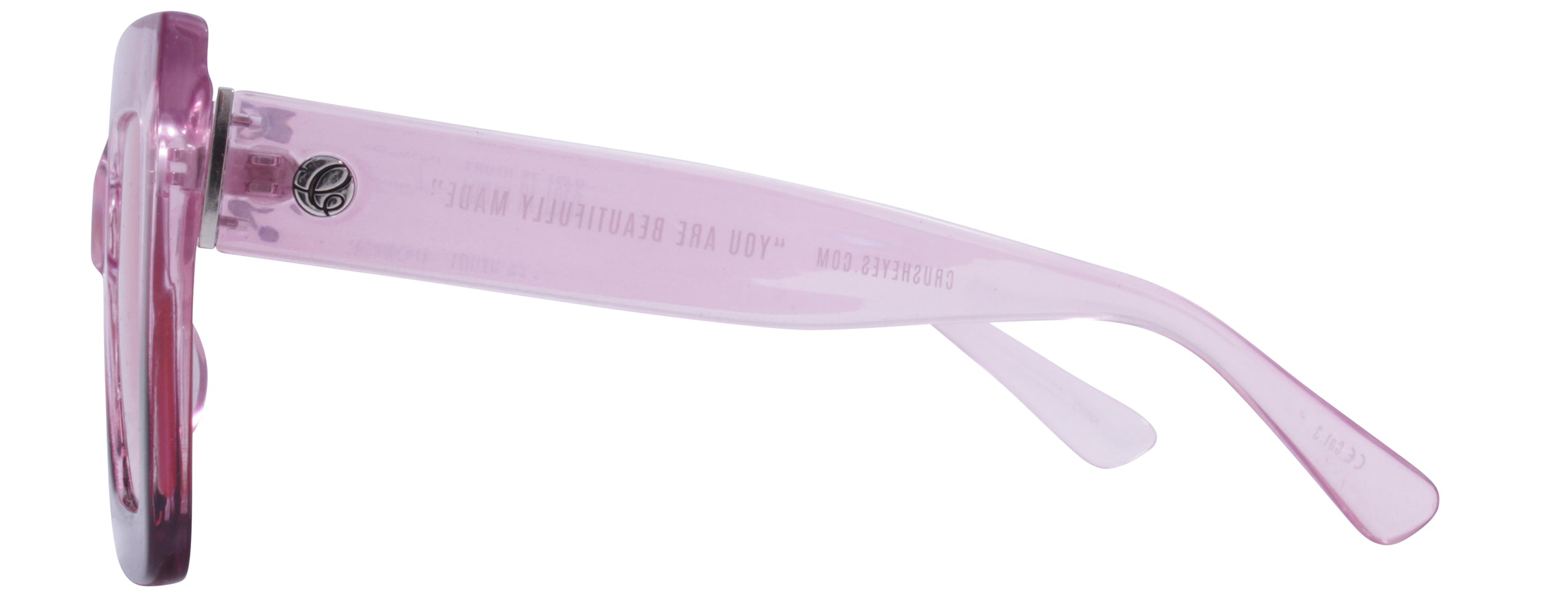 Gloss Crystal Pink to Dark Purple + Silver / Gradient Rose