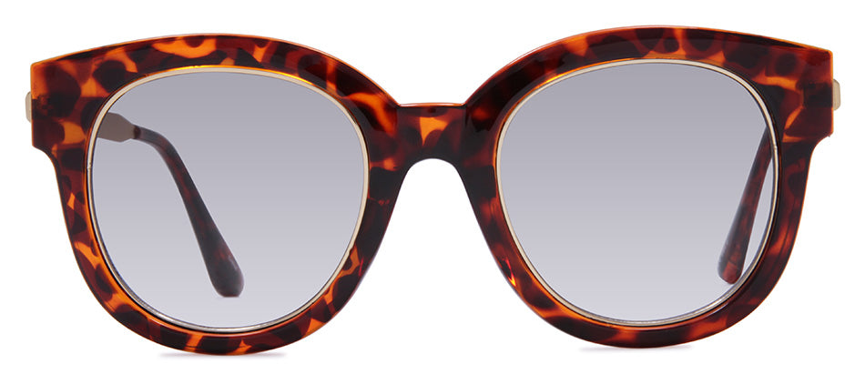 Tortoise + Gold / Vintage Grey Gradient