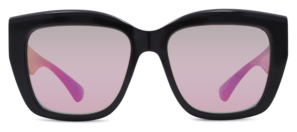 Gloss Black / Pink Flash Mirror