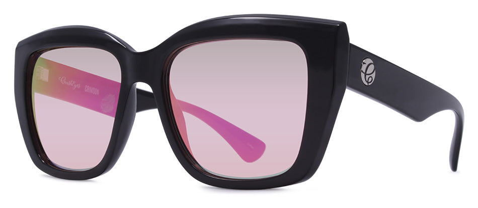 Gloss Black / Pink Flash Mirror