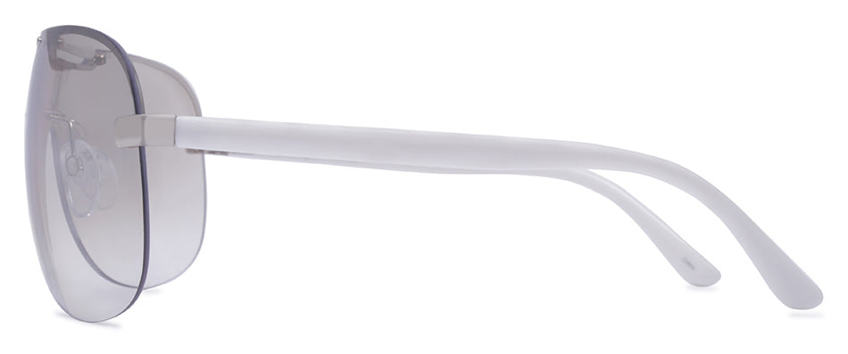 White / Silver Flash Mirror