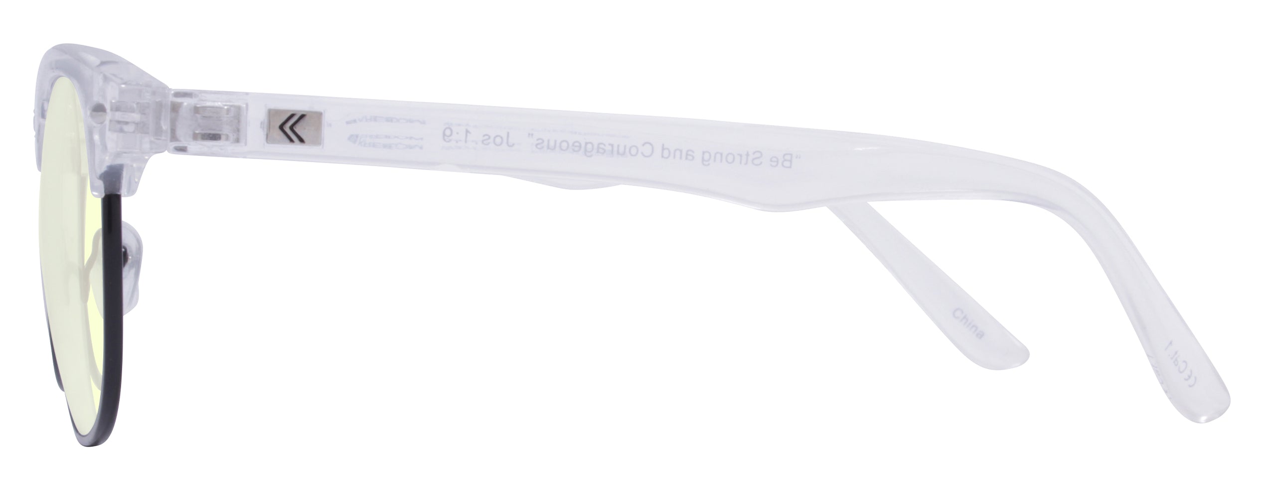 Gloss Crystal + Gloss Black Temple - Lens: Blue Light