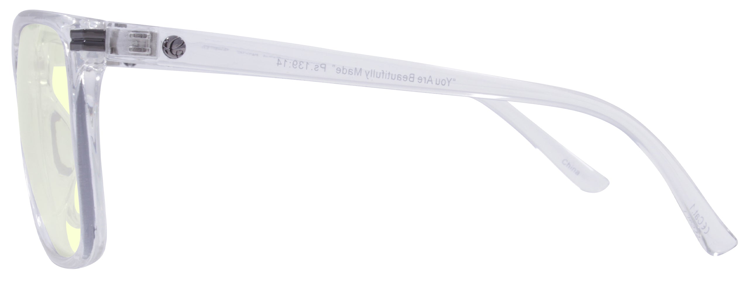 Gloss Crystal - Lens Blue Light - Temple Logo: Gunmetal