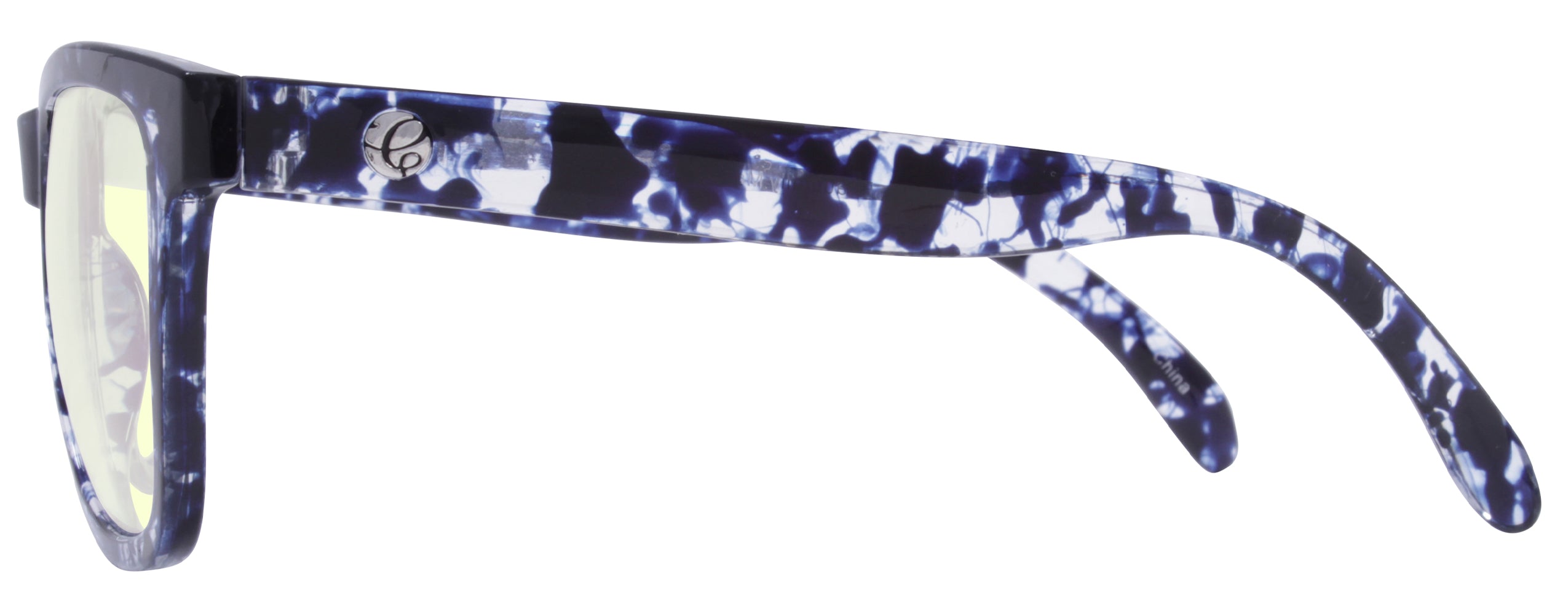 Gloss Royal Blue Demi - Lens Blue Light - Temple Logo: Silver