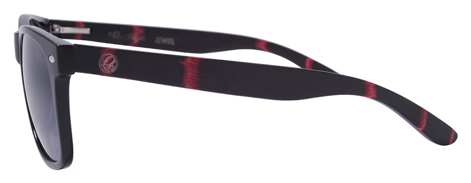 Gloss Black + Red/Black Wood Temple / Smoke