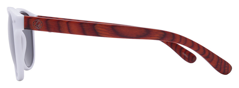 White + Mahogany / Smoke