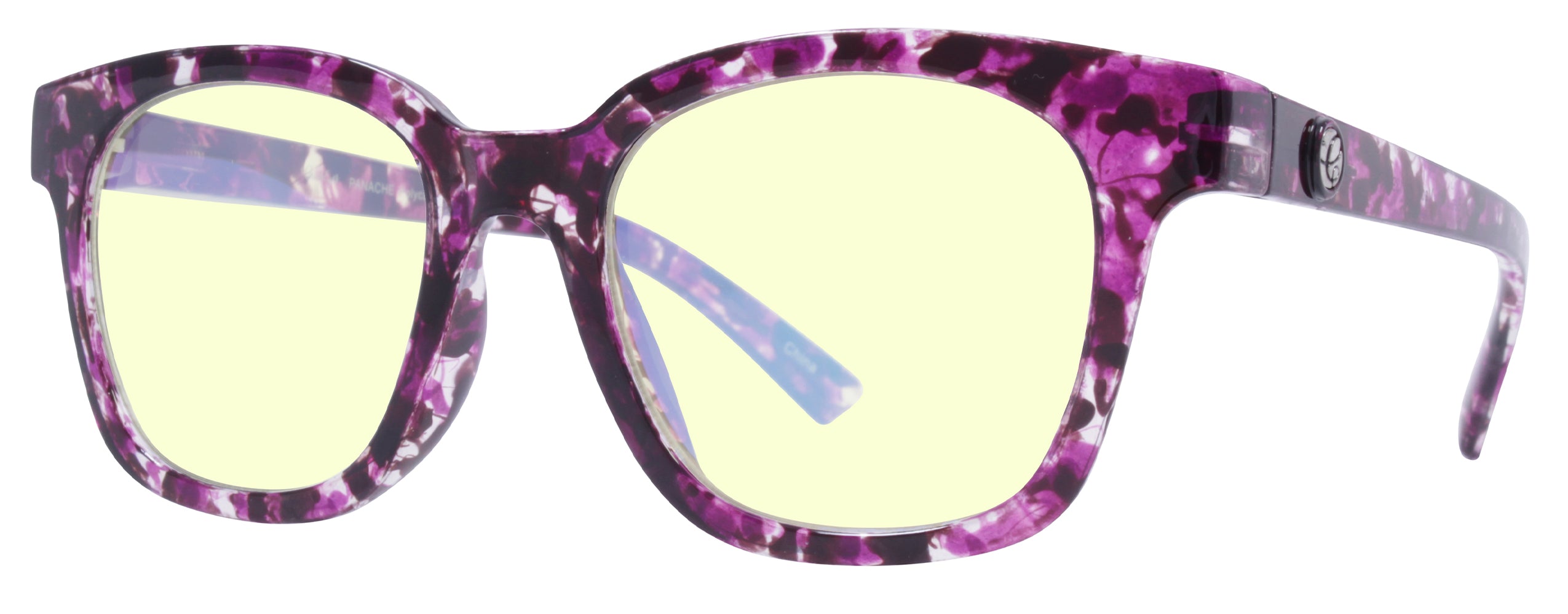 Gloss Purple Demi - Lens: Blue Light - Temple Logo: Silver