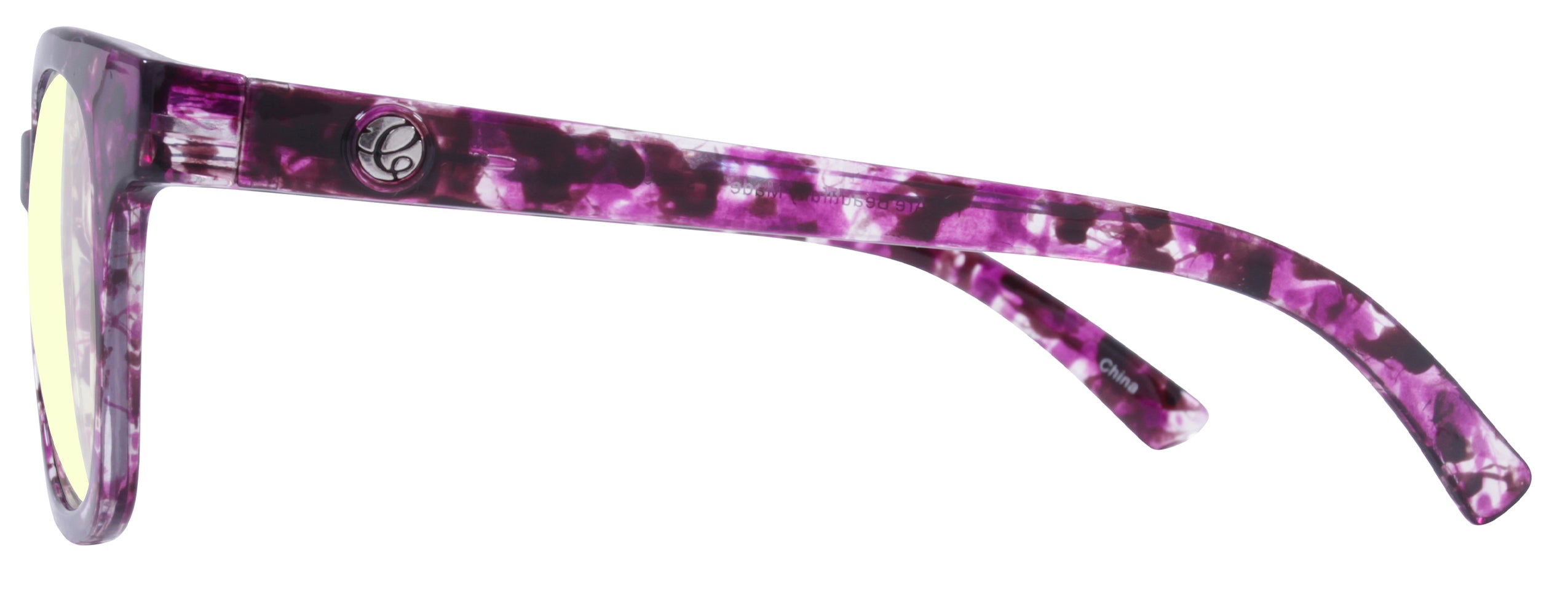 Gloss Purple Demi - Lens: Blue Light - Temple Logo: Silver