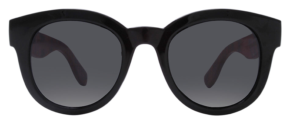 Black + Mahogany Wood Temples / Smoke