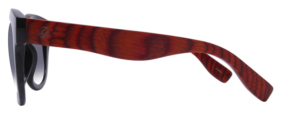 Black + Mahogany Wood Temples / Smoke