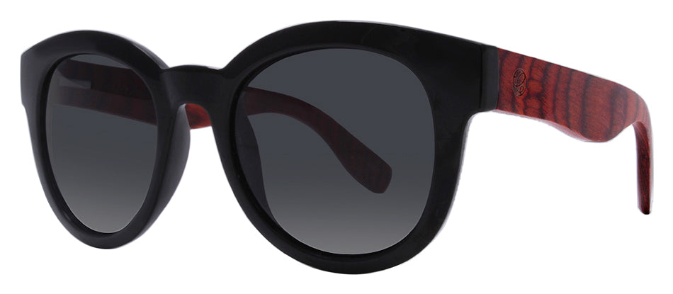 Black + Mahogany Wood Temples / Smoke