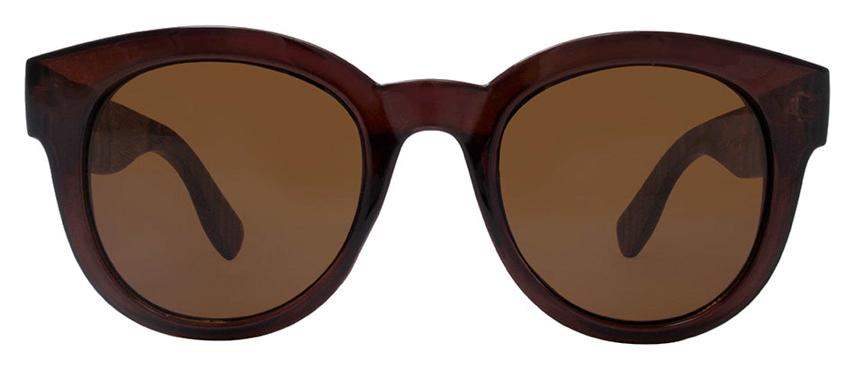 Crystal Brown + Brown Wood Temples / Bronze