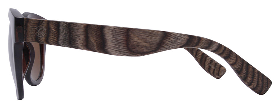 Crystal Brown + Brown Wood Temples / Bronze