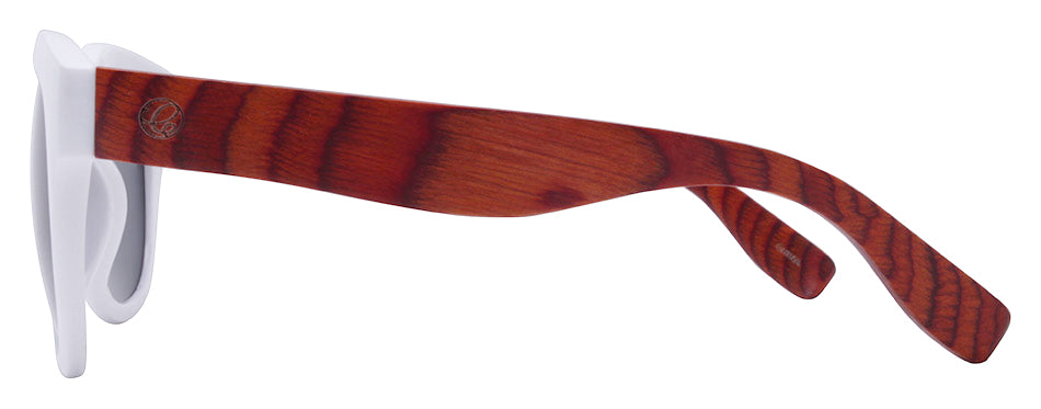 White + Mahogany Wood Temples / Smoke
