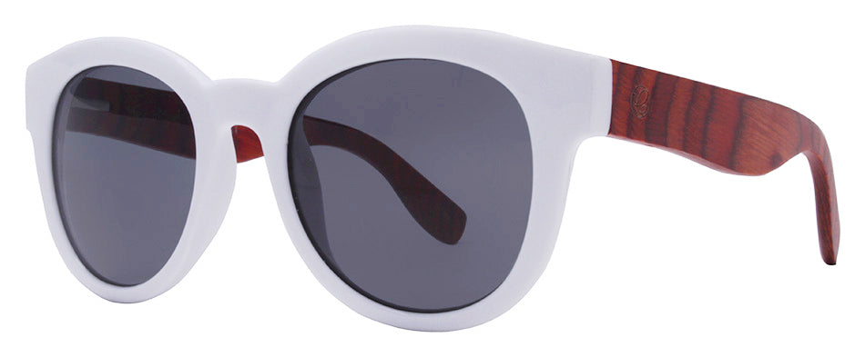 White + Mahogany Wood Temples / Smoke
