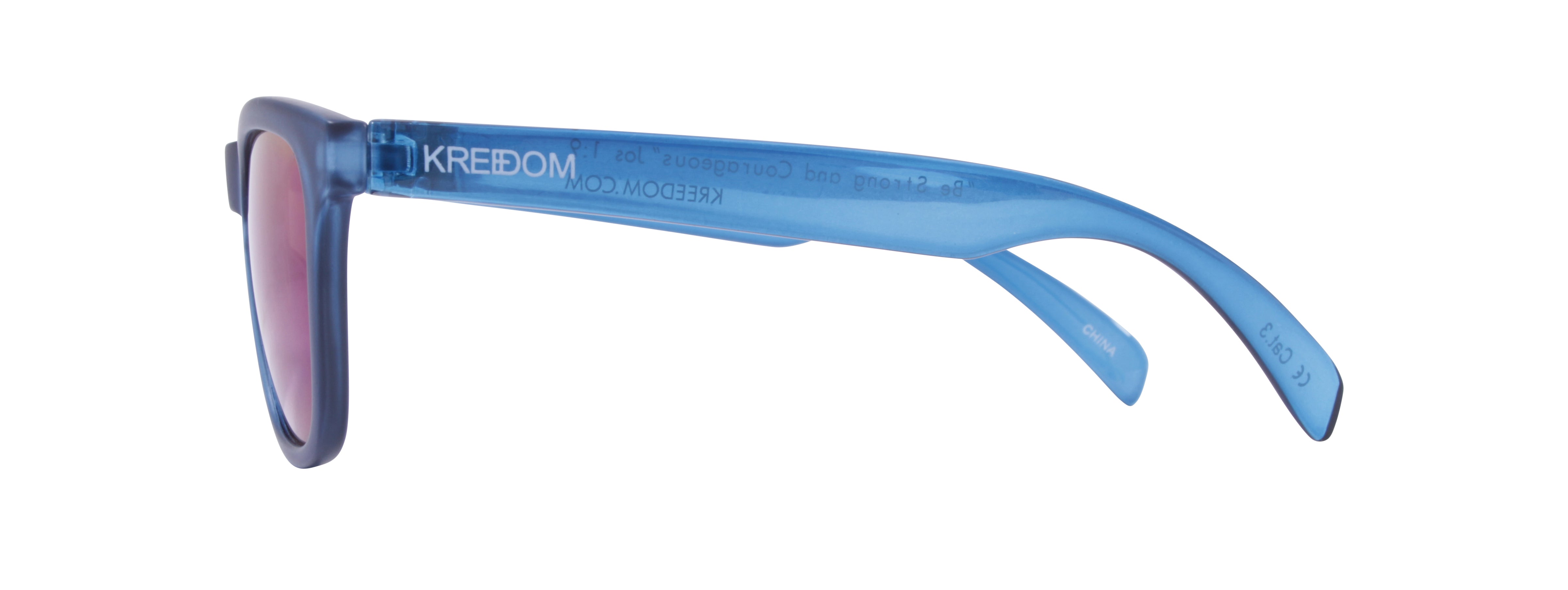 Matte Crystal Blue + Gloss Crystal Blue Temples / Smoke + Green Mirror