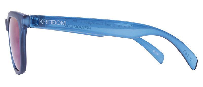 Matte Crystal Blue + Gloss Crystal Blue Temples / Smoke + Green Mirror