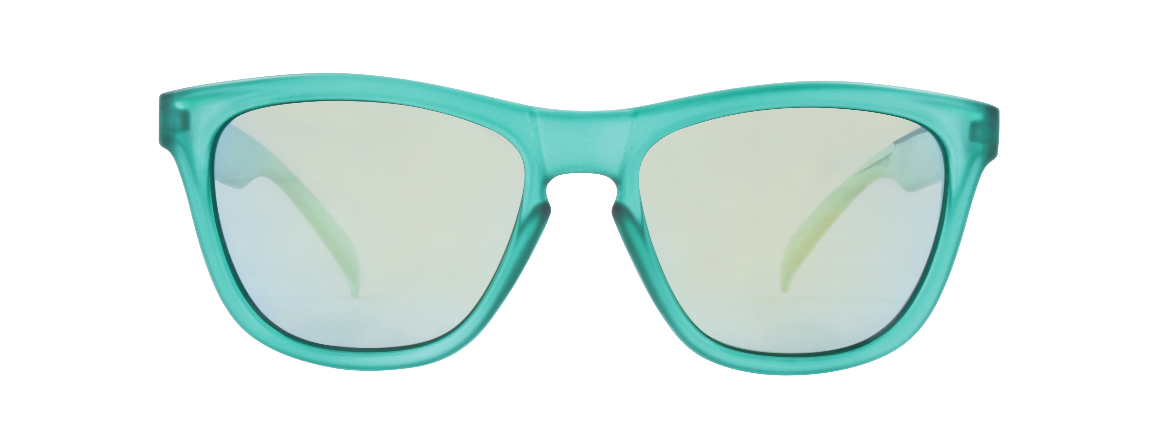 Matte Crystal Green + Gloss Crystal Green Temples / Smoke + Gold Mirror