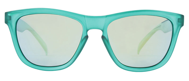 Matte Crystal Green + Gloss Crystal Green Temples / Smoke + Gold Mirror
