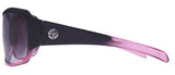 Gloss Crystal Black Fade to Gloss Crystal Rose / Gradient Smoke