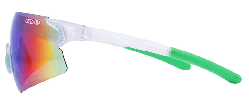 Matte Crystal Clear + Green Rubber / Smoke + Green Mirror