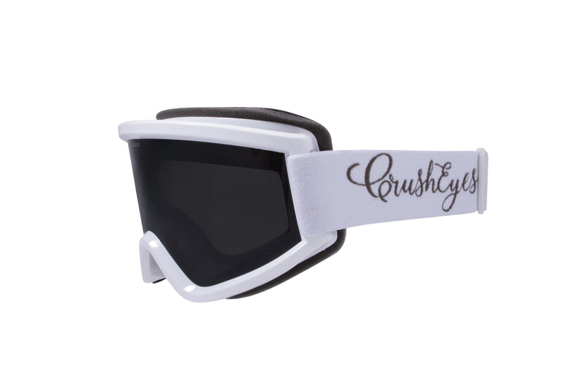 Gloss White / Smoke - Strap: CrushEyes White Strap